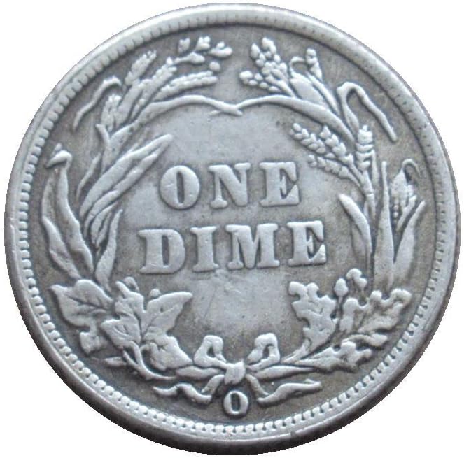 Amerikan Berber 10 Cent 1897 Gümüş Kaplama Çoğaltma hatıra parası