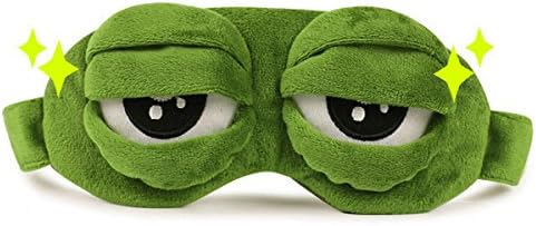 Van Caro 3D Unisex Kurbağa Göz Maskesi Körü Körüne-Süper Yumuşak Yastıklı Gölge Kapak, karikatür göz bandı Kör Seyahat
