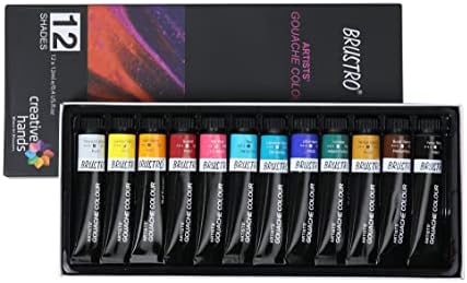BRUSTRO Sanatçıları Guaj Rengi 12 Renk X 12ML Tüp Seti.