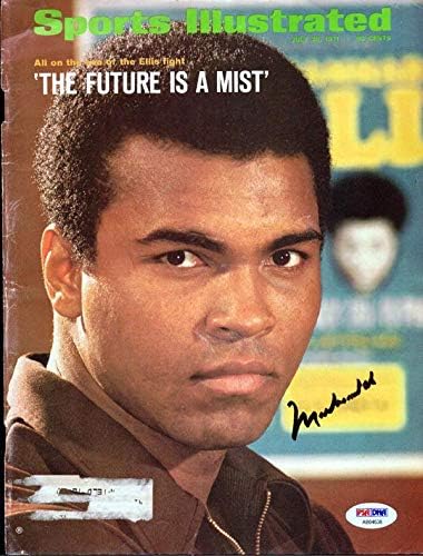 Muhammed Ali İmzalı Sports Illustrated Dergi Kapağı PSA / DNA AB04638-İmzalı Boks Dergileri
