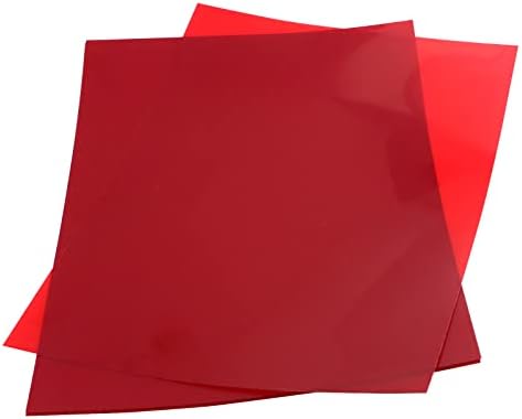 Tulead şeffaf kırmızı jel filtre aydınlatma jel filtre PVC jel ışık filtresi Filmi plastik levhalar 0.3 mm Kalınlık,
