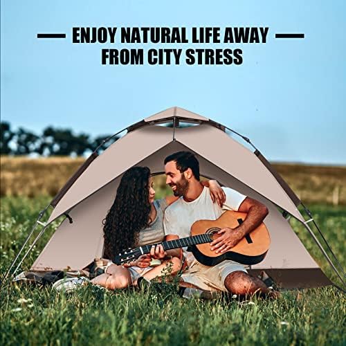Mutlu Seyahat 2-3 Kişi kolay kurulan çadır, Kamp için Su Geçirmez Rüzgar Geçirmez Çadırlar, 2'si 1 arada 60'lar Barınaklı