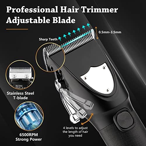 Saoıllı Profesyonel saç makasları Erkekler için Folyo Traş Makineleri Seti, Sakal Düzeltici Sıfır Boşluklu T-Blade