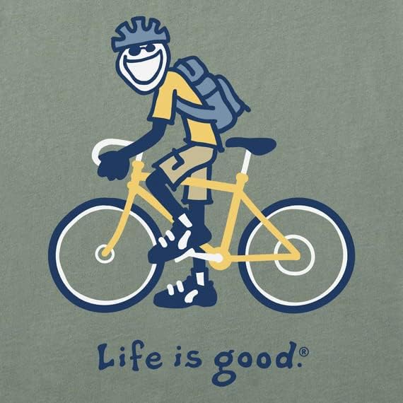 Hayat iyidir erkek Jake Bisiklet Kısa Kollu Kırıcı-LİTE Tee