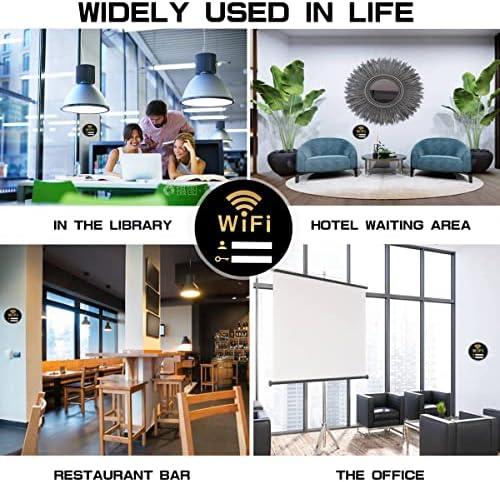 SLOHJAL Yuvarlak Akrilik WiFi Şifre Işareti Kablosuz Ağ Kapsama Işareti Kendinden Yapışkanlı Duvar Wifi burcu Kurulu