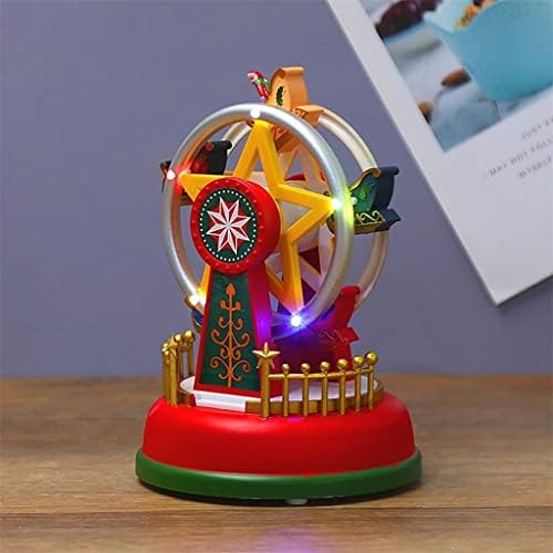 DLVKHKL noel müzik kutusu ışık odası dekor tatil müzikal süsler yıl dekorasyon hediye (renk : B)