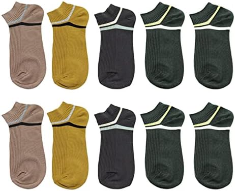 Yok Erkekler Ayak Bileği Çorap İnce Nefes Pamuk spor çorapları Örgü Rahat Atletik Kesim Kısa Sokken (Renk : A, Boyut: