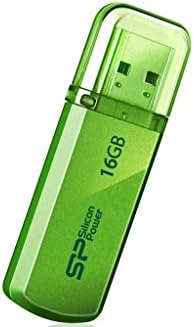 Silicone Power SP016GBUF2101V1N USB Bellek, 16 GB, USB 2.0, Kapak Tipi, Alüminyum Gövde, Yeşil