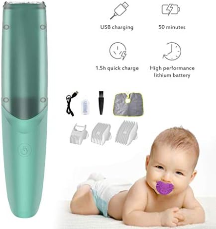 QUUL Bebek Saç Kesme Çocuk Şarj Edilebilir Elektrikli Saç Kesme Makineleri Saç Kesme Makinesi Ev Berber Aletleri (Renk: