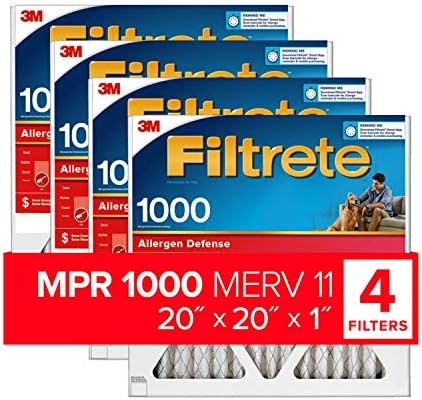 Filtrete 20x25x1 AC Fırın Hava Filtresi, Merv 8 MPR 700, Toz, Polen ve Evcil Hayvan Tüyü, 4'lü Paket ve 20x20x1, AC