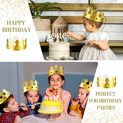 100 Adet Kağıt Kron Altın Doğum Günü Yeni Yıl Kron Parti Kral Taç Toplu Kağıt Şapka Kutlama Malzemeleri Çocuklar Yetişkinler