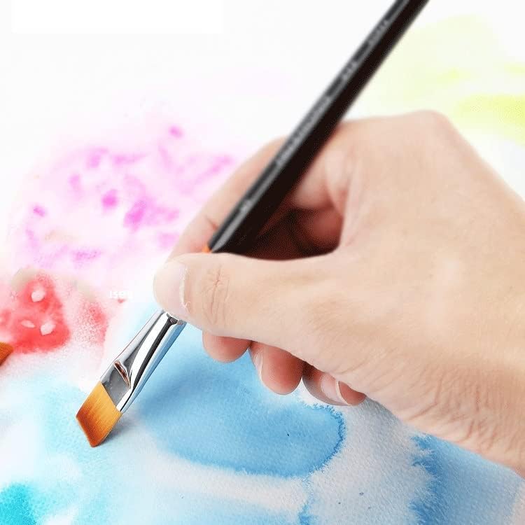 BHVXW Düz Naylon Yağlı Boya Fırçası Sanatçı Seti Akrilik DIY suluboya fırçası Sanatçı Düz Kafa Fırça (Renk: D, Boyutu: