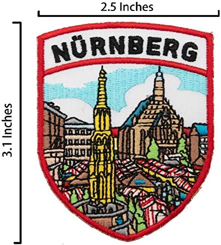 BİR-BİR-almanya Nürnberg şehir ısı mühür yama amblem yamalar + Deutschland ülke bayrağı taktik yama üzerinde çanta