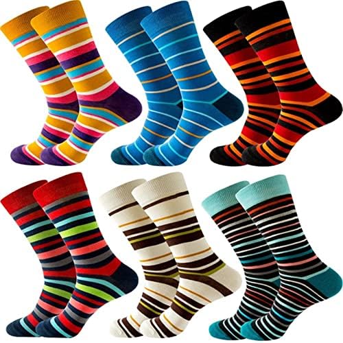 CCBUY Renkli Çizgili Geometrik Erkekler Çorap Degrade Sokak Gelgit Orta Tüp Rahat Pamuk Çorap Erkekler ıçin