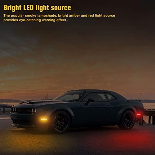 LitMiRaCle Duman Lensi LED Yan işaret lambası Ön ve arka Çamurluk Yan işaret lambaları, Sarı ışık kaynağı işaret lambası,