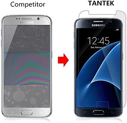 Samsung Galaxy S7 için TANTEK HD Ultra Net Temperli Cam Ekran Koruyucu (2 Paket)
