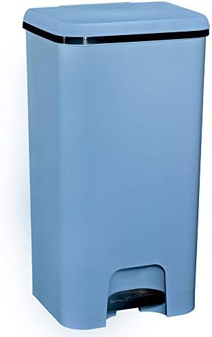 Büyük Plastik Pedallı Küp Sınıfı Mavi 37L. Mutfak Çöp Kutuları, único, Çok Renkli
