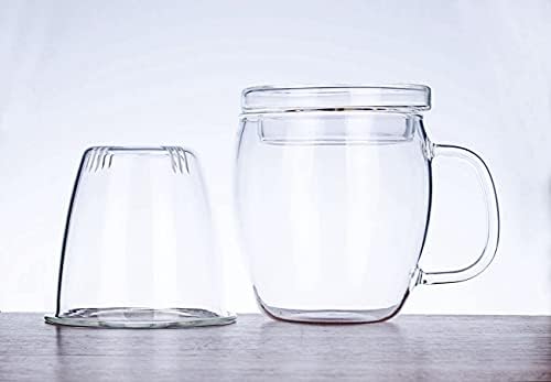 XJhoma Yaratıcı Tasarım Cam Çaydanlık Kahve Kupalar w/ demlik Çay Su Filtresi [No. 153 (yaklaşık 550 ml), açıklamasında