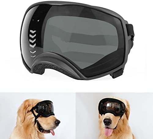 Büyük Irk için PETLESO Köpek Gözlükleri, Köpek Güneş Gözlüğü Orta Büyük Irk Geniş Görüş Sürüş Sürme Yürüyüşü için