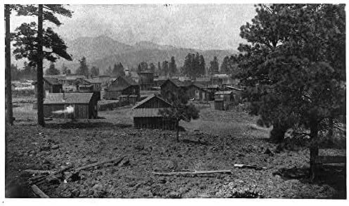 Tarihselfindings Fotoğraf: Flagstaff,Arizona, 1888, Coconino İlçesi, AZ, Kütük Kabinler