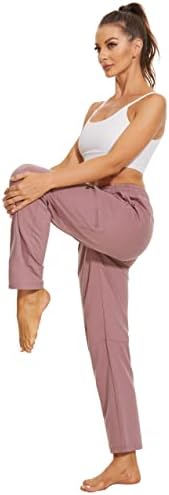 SPECİALMAGİC kadın Pamuk Kargo Sweatpants Yoga Salonu Düz Bacak Jersey Pantolon 5 Fermuarlı Cepli