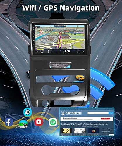 Apple Carplay ile Ford F150 SVT Raptor 2009-2012 için Android Araba Stereo, GPS Navigasyon Bluetooth FM HiFi WiFi