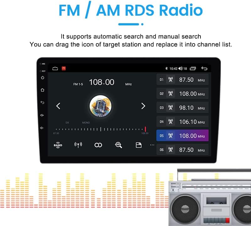 Android 10 Araba Radyo Stereo Toyota Hiace 2020 2021 için, Biorunn 9 İnç 8 Çekirdekli Araba GPS Navi Kablosuz Carplay
