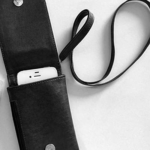 Origa Geometrik Kedi Desen Telefon Cüzdan çanta Asılı Cep Kılıfı Siyah Cep