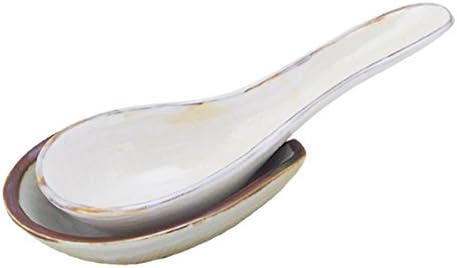 初山窯 Beyaz Kıllı Çay Kaşığı Beşik Çatal Bıçak Takımı, 8 × 5,5 × 2,5 Hcm