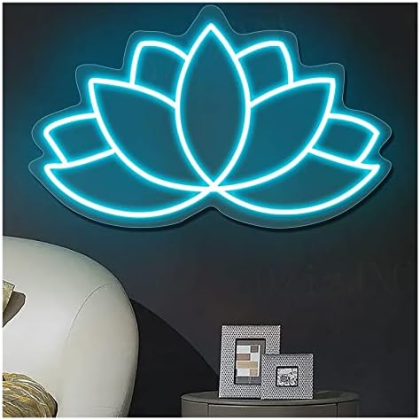 DzızJNC Lotus Neon burcu, kişiselleştirilmiş dim Neon ışıkları ışaretleri odası yatak odası duvar dekor hediyeler