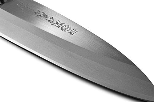Sekı Japonya TSUBAZO Japon Suşi şef bıçağı, Paslanmaz Çelik Sashimi Deba Bıçağı, Shiraki Kolu, 150mm (5.9 inç)