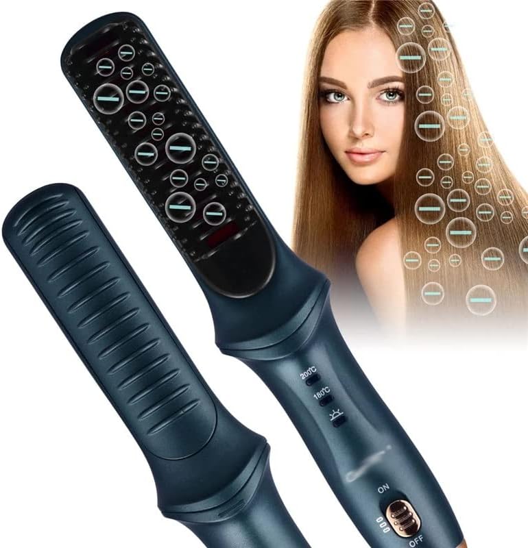 CZDYUF 220V İyonik hızlı ısıtma çok fonksiyonlu Saç Fırçası Saç Bigudi Fırça 25mm Saç Tarak Düzleştiriciler saç maşası