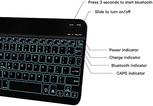 Samsung Galaxy S9 ile Uyumlu BoxWave Klavye (BoxWave ile Klavye) - İnce Tuşlar Bluetooth Klavye-Arkadan Aydınlatmalı,