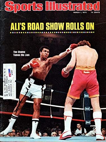 Muhammed Ali İmzalı Sports Illustrated Dergisi Vintage PSA / DNA B75552-İmzalı Boks Dergileri