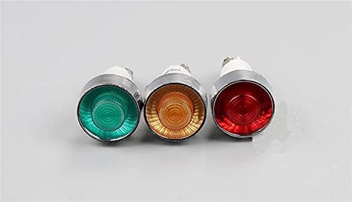 SVAPO 1 ADET PL Sinyal Gösterge Düğmesi Anahtarı kırmızı Yeşil, sarı 12 V 24 V/110 V AC220V Açılış 13.5 mm (Renk :