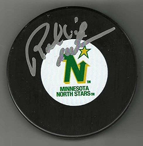 Roland Rollie Melanson İmzalı Minnesota Kuzey Yıldızları Diski-İmzalı NHL Diskleri