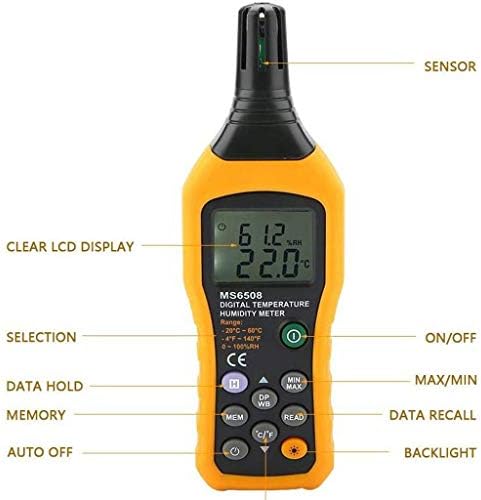JAHH oda termometresi Sıcaklık ve nem ölçer Ölçer Arkadan Aydınlatmalı Dijital Psikrometre Termometre Higrometre,