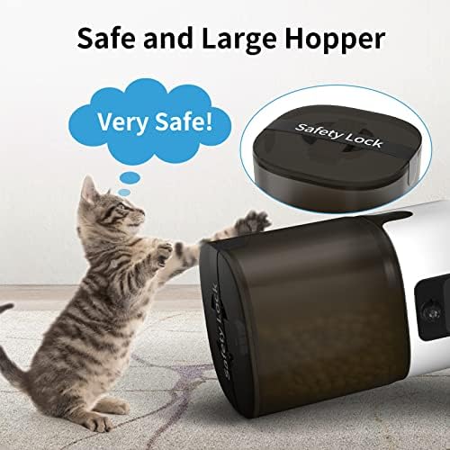 OASMG Otomatik Kedi Besleyiciler ile 1080 P FHD Kamera için 2 Kediler / Köpekler / Küçük Hayvanlar Gıda Dağıtıcı,