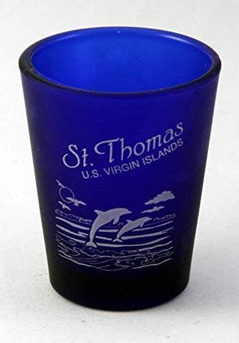 St. Thomas ABD Virgin Adaları Kobalt Mavisi Buzlu Cam