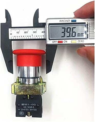 HKTS 1 pc NC NO Anlık Mandallama 22mm Kırmızı Mantar Acil Durdurma basmalı düğme anahtarı 600 V 10A NP2-BE101 Ekipmanları