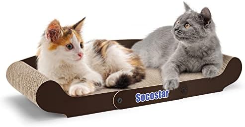 Ekstra Büyük Kedi Tırmalama Çekyat 27,6 x 11 inç-Kedi Tırmalama Kartonu, İç Mekan Kedileri için %100 Geri Dönüştürülmüş