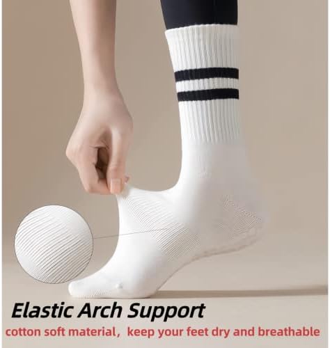 LucFoxsy Yoga Çorap Sapları ile Kadınlar için Pilates Kaymaz çoraplar Kavrama Barre Çorap Tutucu ile Kadınlar için