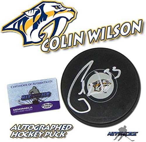 COLİN WİLSON, COA HOLOGRAM İmzalı NHL Diskleri ile NASHVİLLE PREDATORS Diskini İmzaladı