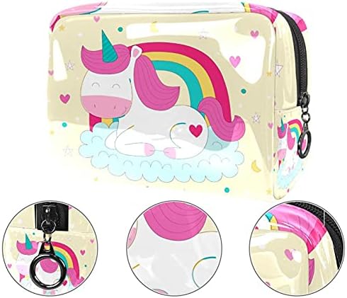 Güzel Renkli Unicorn Kozmetik Çantası Makyaj Saklama Çantası Tuvalet Organizatör Kalem Kutusu Çanta