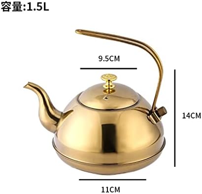 XWOZYDR büyük kapasiteli kalınlaşmış Paslanmaz Çelik altın demlik cezve su ısıtıcısı bira filtresi cezve Kung Fu çay