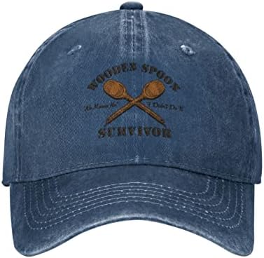 Tahta Kaşık Survivor Unisex Beyzbol Şapkası, Vintage Pamuk Yıkanmış Ayarlanabilir Baba Şapkaları