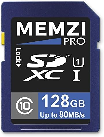 MEMZI PRO 128GB Sınıf 10 80 mb/s SDXC bellek Kartı Panasonic Lumix DC-GH5, DC-GH5L, DC-GH5M, DC-GH5K, DC-GH5LK, DC-GH5KBODY