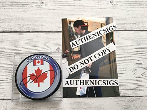 Ryan Johansen İmzalı Kanada Takımı Hokey Diski İmzalı KANIT b İmzalı NHL Diskleri