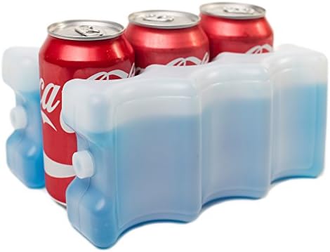 Kleager Can Bira Buz Paketi yemek kabı 2 Parça Çift Taraflı Yeniden Kullanılabilir Soğutucu Tutan 6-12 Soda Kutuları