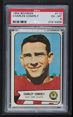 1954 Okçu 113 Charley Conerly New York Giants-FB (Futbol Kartı) PSA PSA 6.00 Giants-FB Mississippi